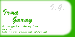 irma garay business card